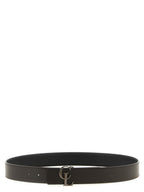 Reversible Calfskin Leather Belt – Black & Dark Brown