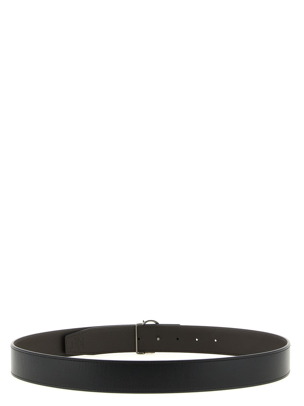 Reversible Calfskin Leather Belt – Black & Dark Brown