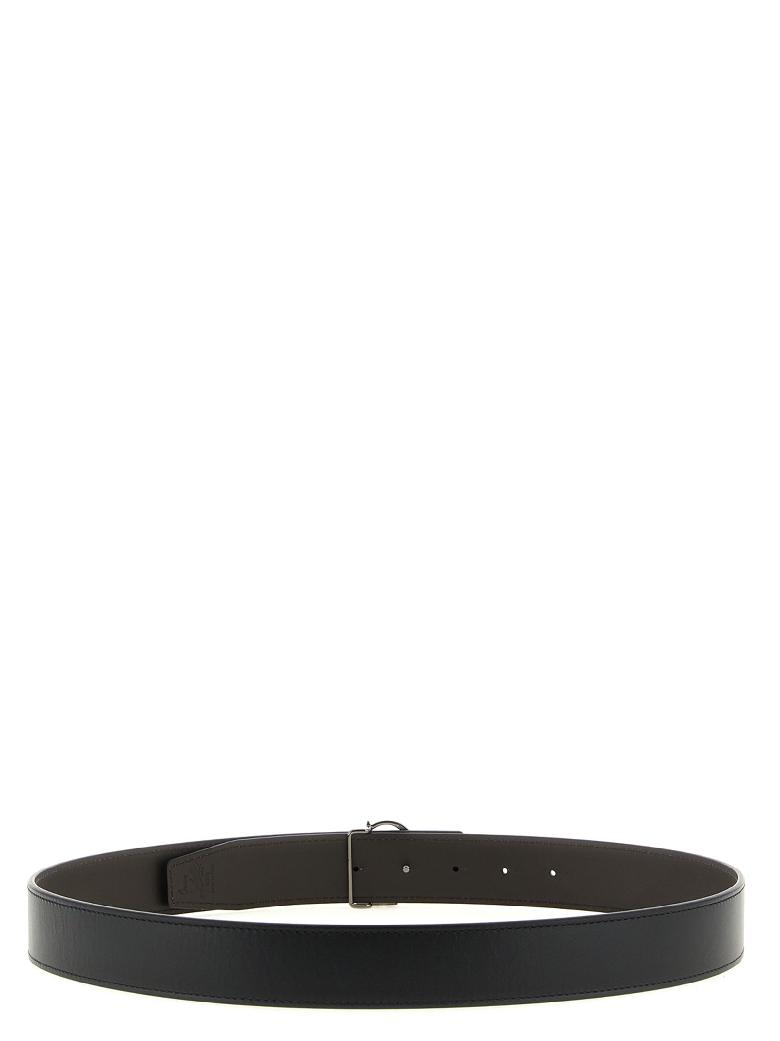 Reversible Calfskin Leather Belt – Black & Dark Brown