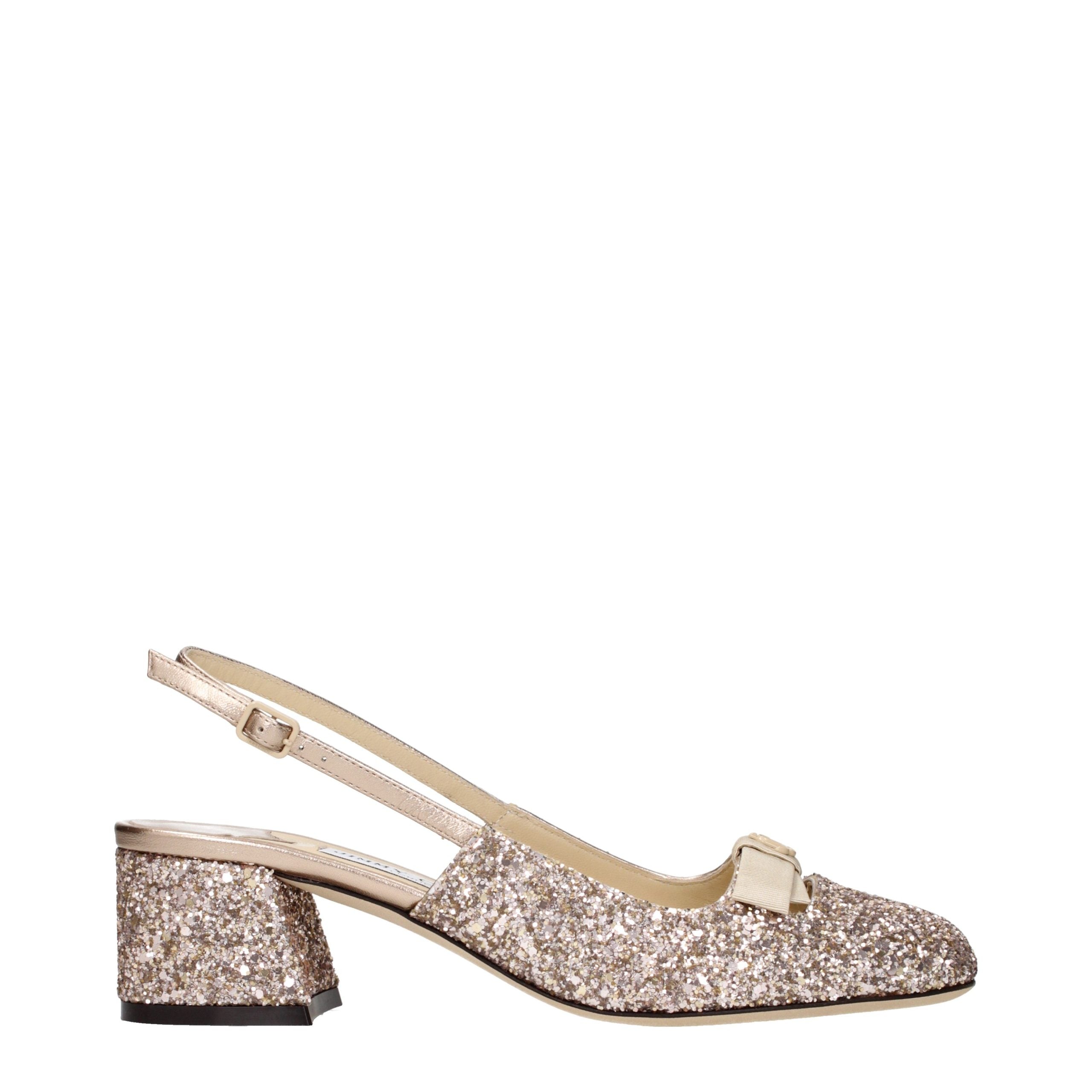 Pink Glitter Flat Sandals