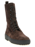 Calfskin Winter Gommino Lace-Up Ankle Boots