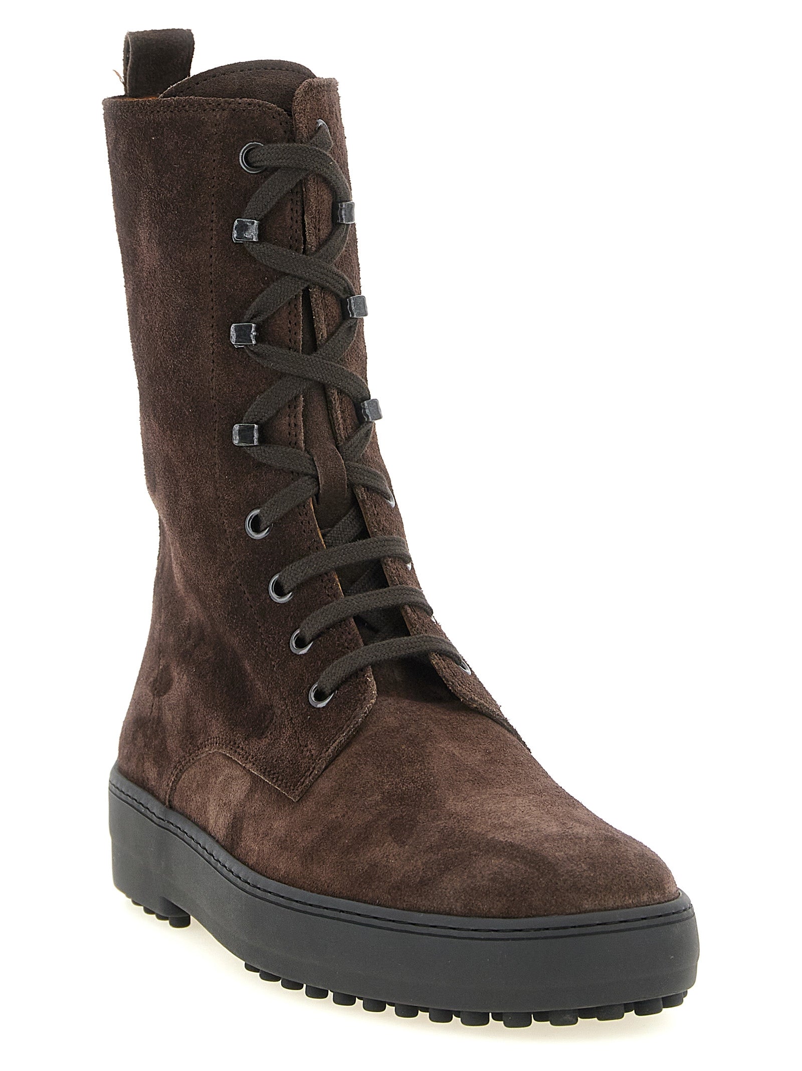 Calfskin Winter Gommino Lace-Up Ankle Boots