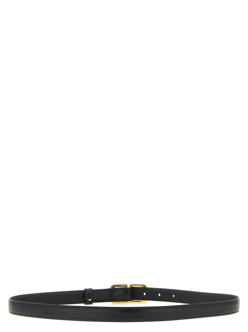Black Calfskin Thin Belt