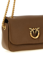 Brown Lamb Leather Shoulder Bag