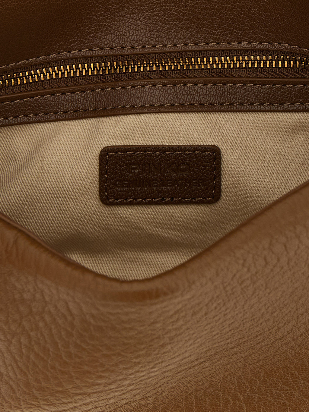 Brown Lamb Leather Shoulder Bag