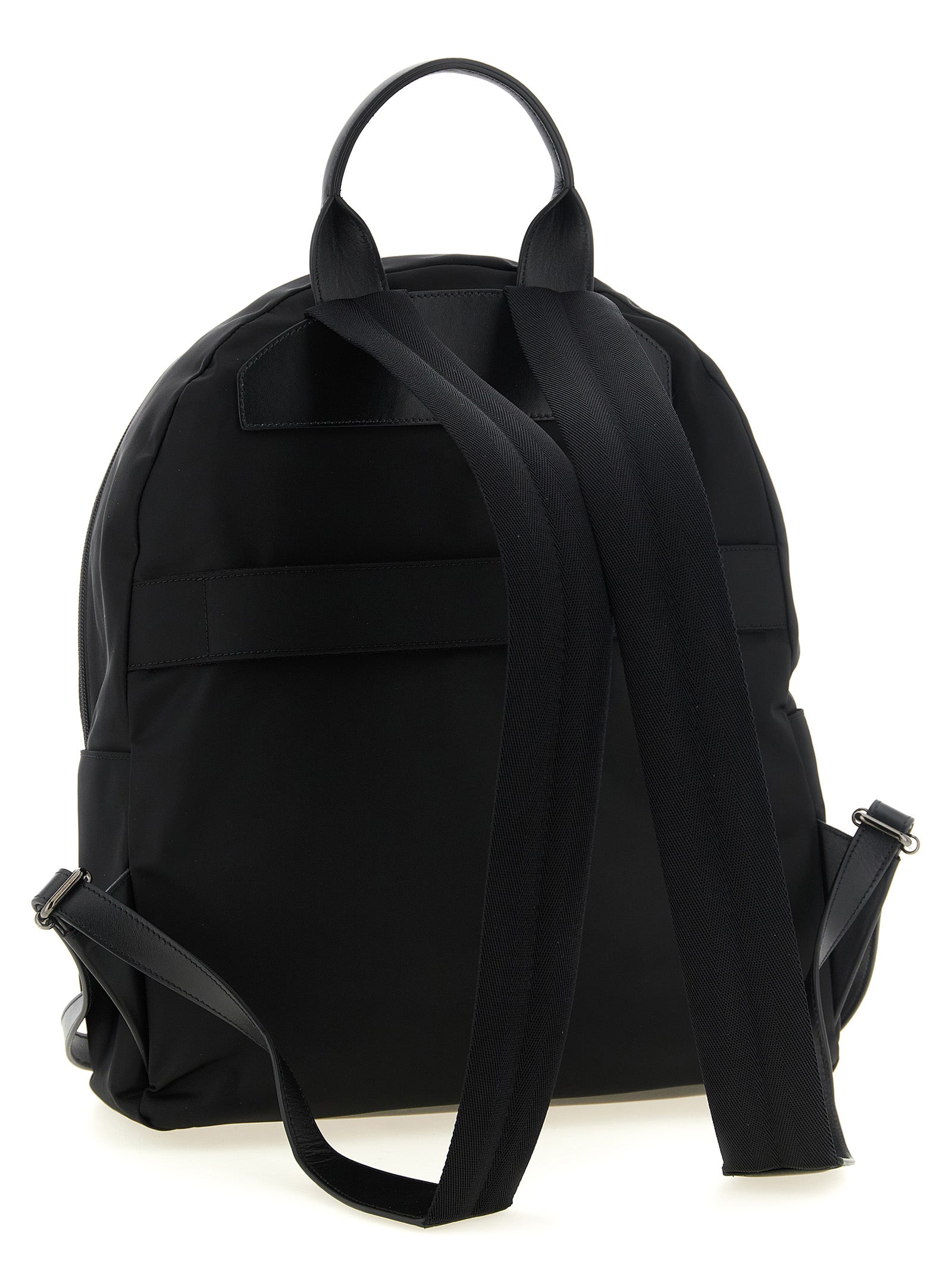 Black Polyamide Technical Canvas Backpack