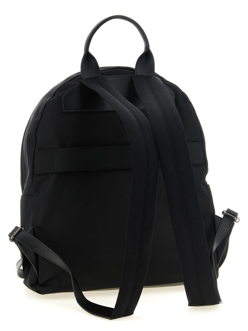 Black Polyamide Technical Canvas Backpack
