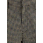Wool Checked Trousers