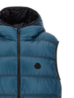 Teal Blue Polyamide Feather-Padded Vest