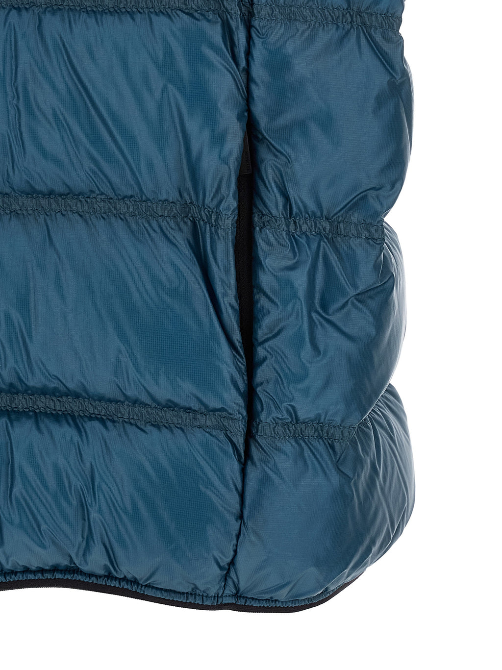 Teal Blue Polyamide Feather-Padded Vest