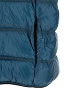 Teal Blue Polyamide Feather-Padded Vest