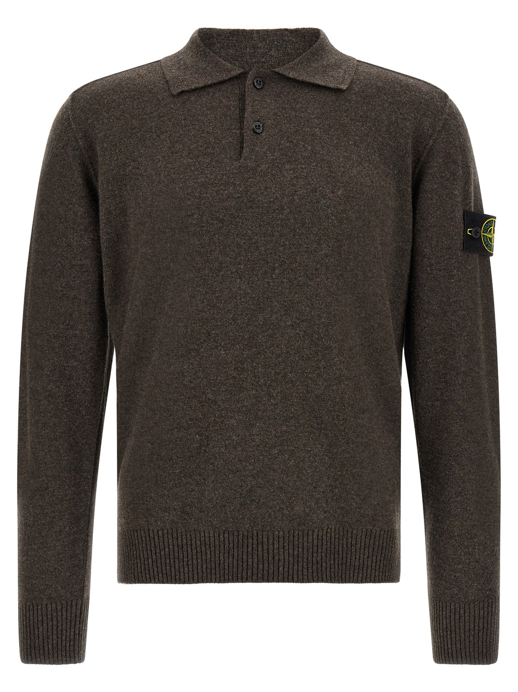 Brown Virgin Wool Polo