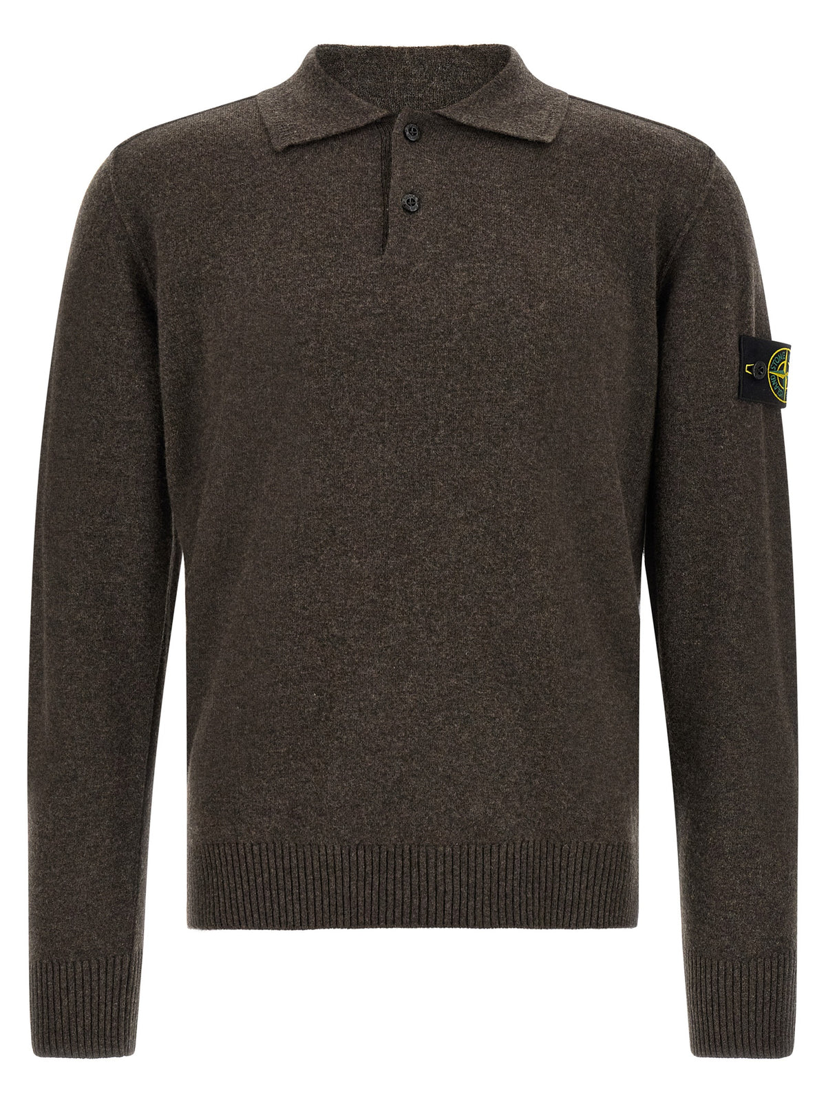 Brown Virgin Wool Polo