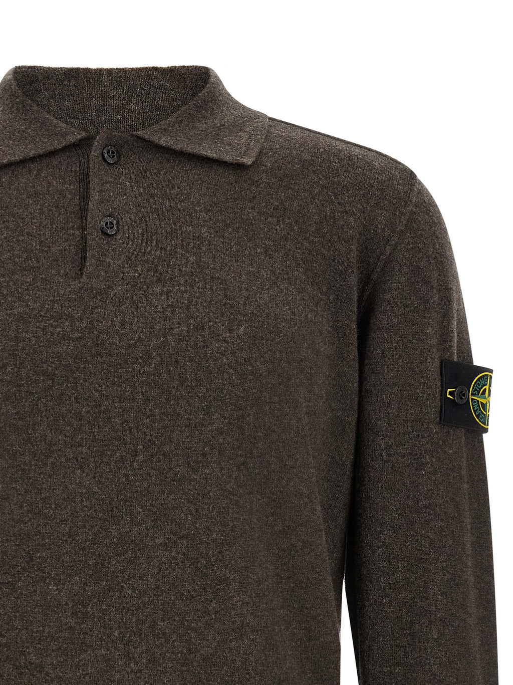 Brown Virgin Wool Polo