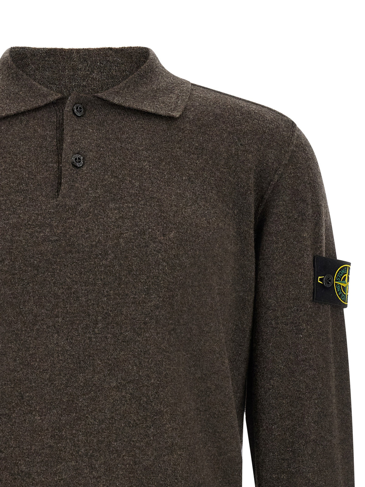 Brown Virgin Wool Polo