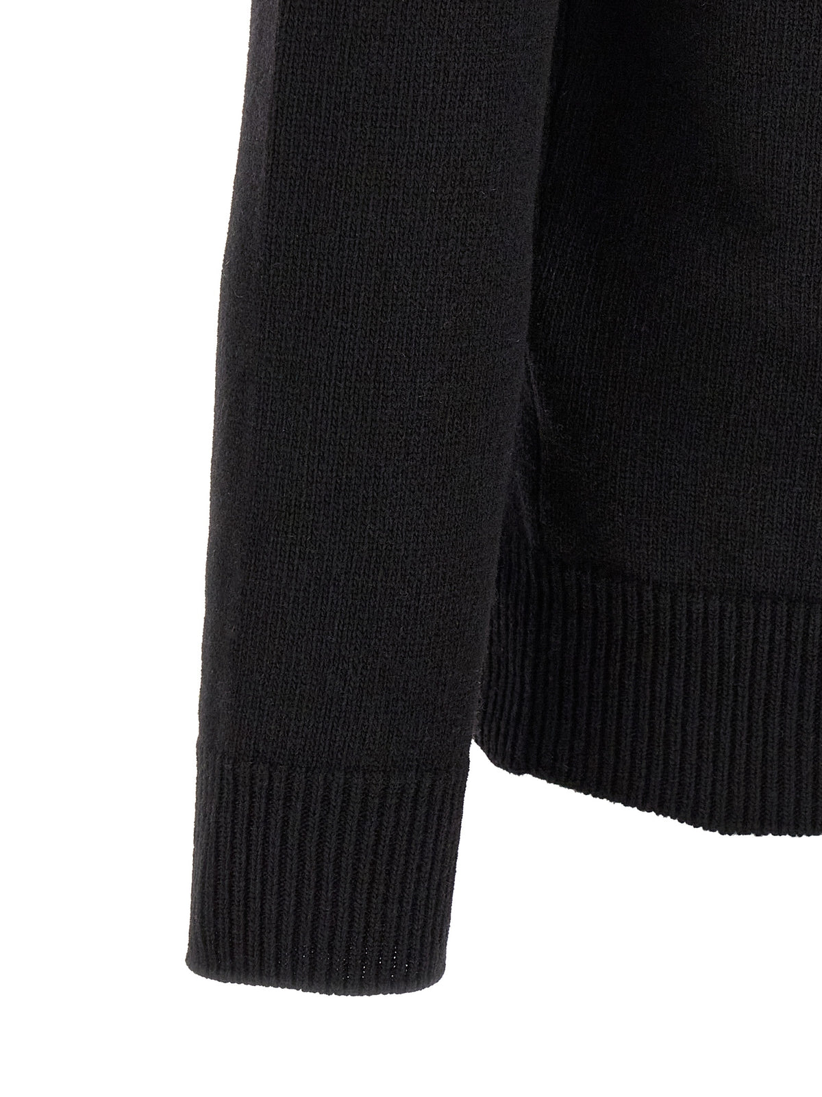 Black Virgin Wool Cardigan