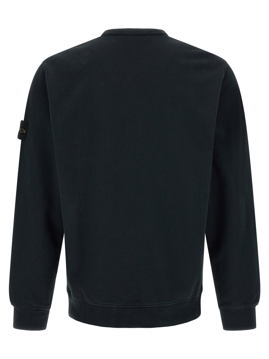 Blue Cotton Canvas Crewneck Sweatshirt