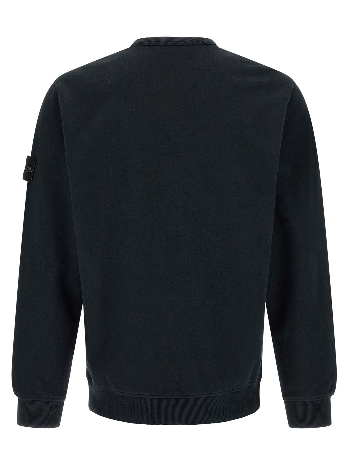 Blue Cotton Canvas Crewneck Sweatshirt