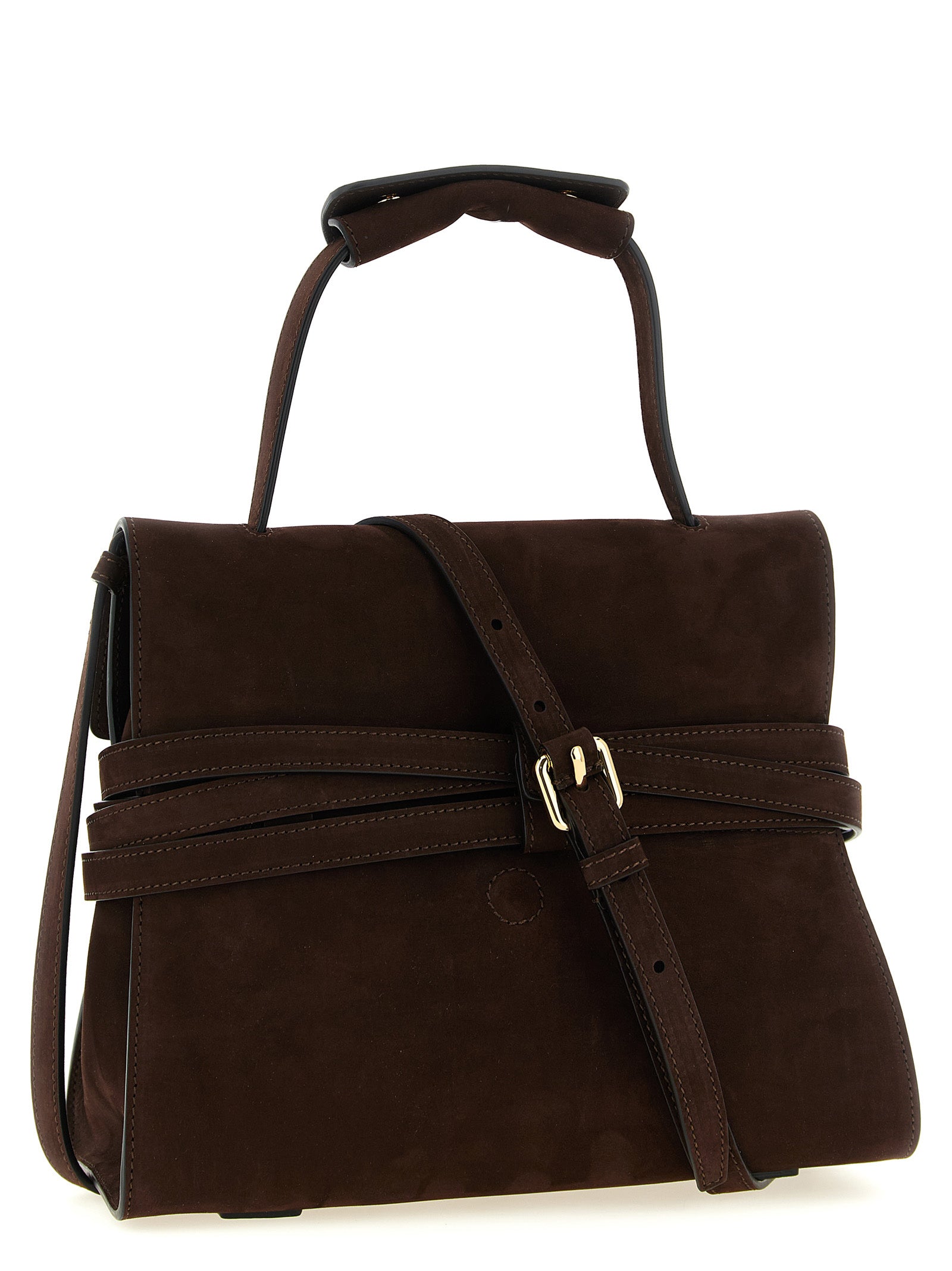 Tie Me Brown Calfskin Handbag