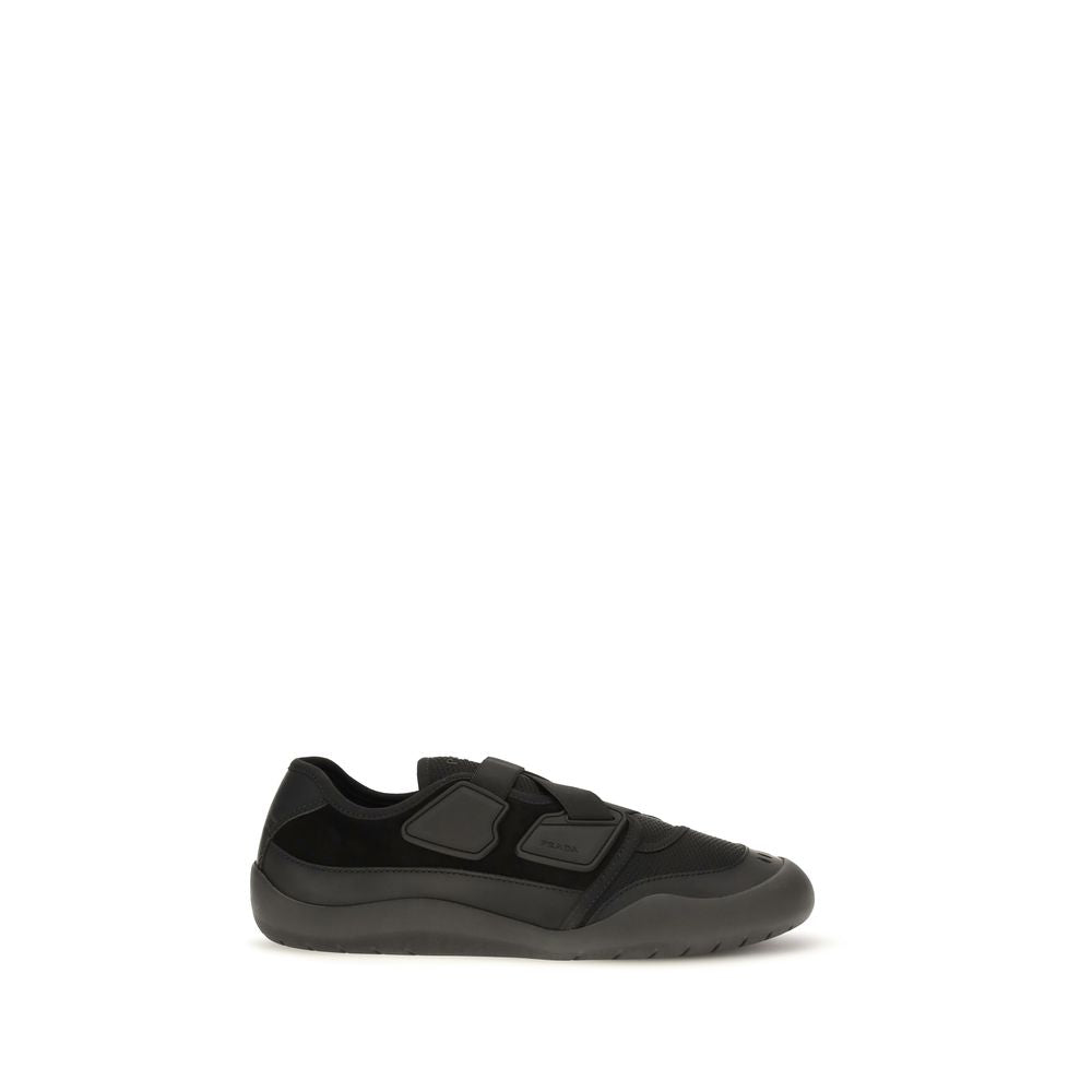 Black Low Top Nylon Sneakers