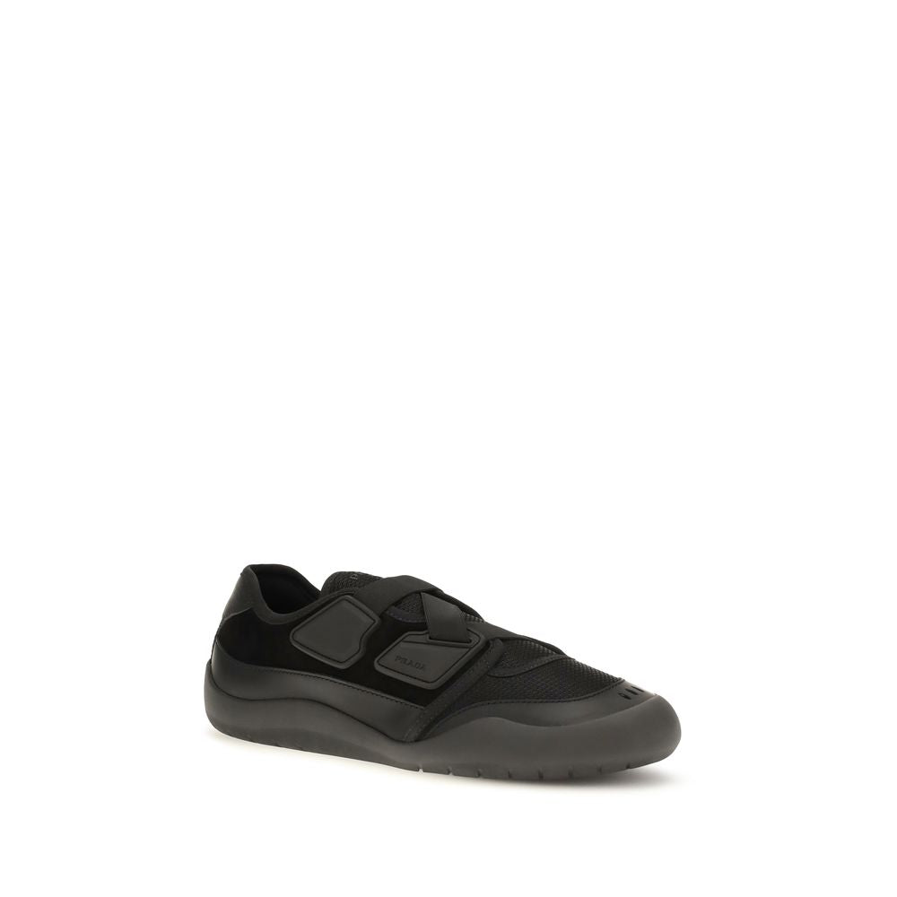 Black Low Top Nylon Sneakers