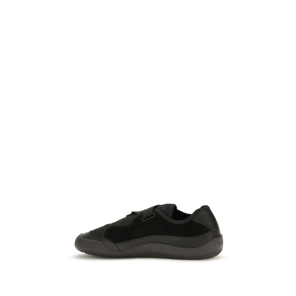 Black Low Top Nylon Sneakers