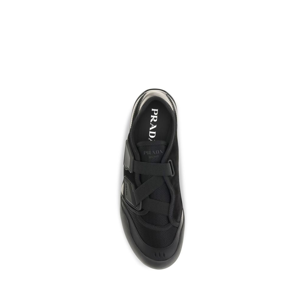 Black Low Top Nylon Sneakers