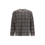 Oversized Silk Virgin Wool Alpaca Ribbed Crewneck Sweater
