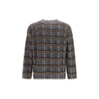 Oversized Silk Virgin Wool Alpaca Ribbed Crewneck Sweater