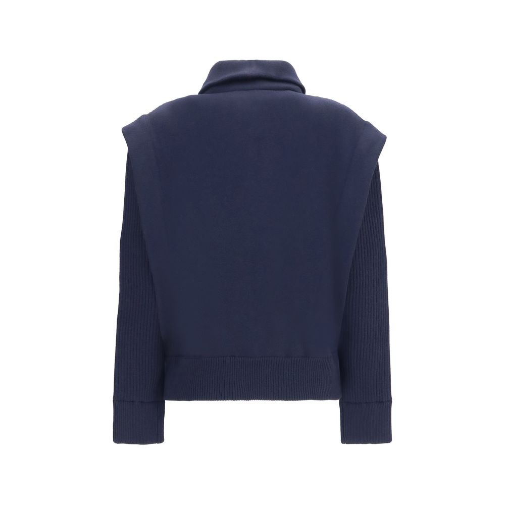 Oversized Blue Wool Ovis Aries Bomber