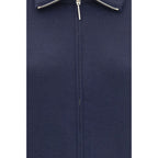 Oversized Blue Wool Ovis Aries Bomber