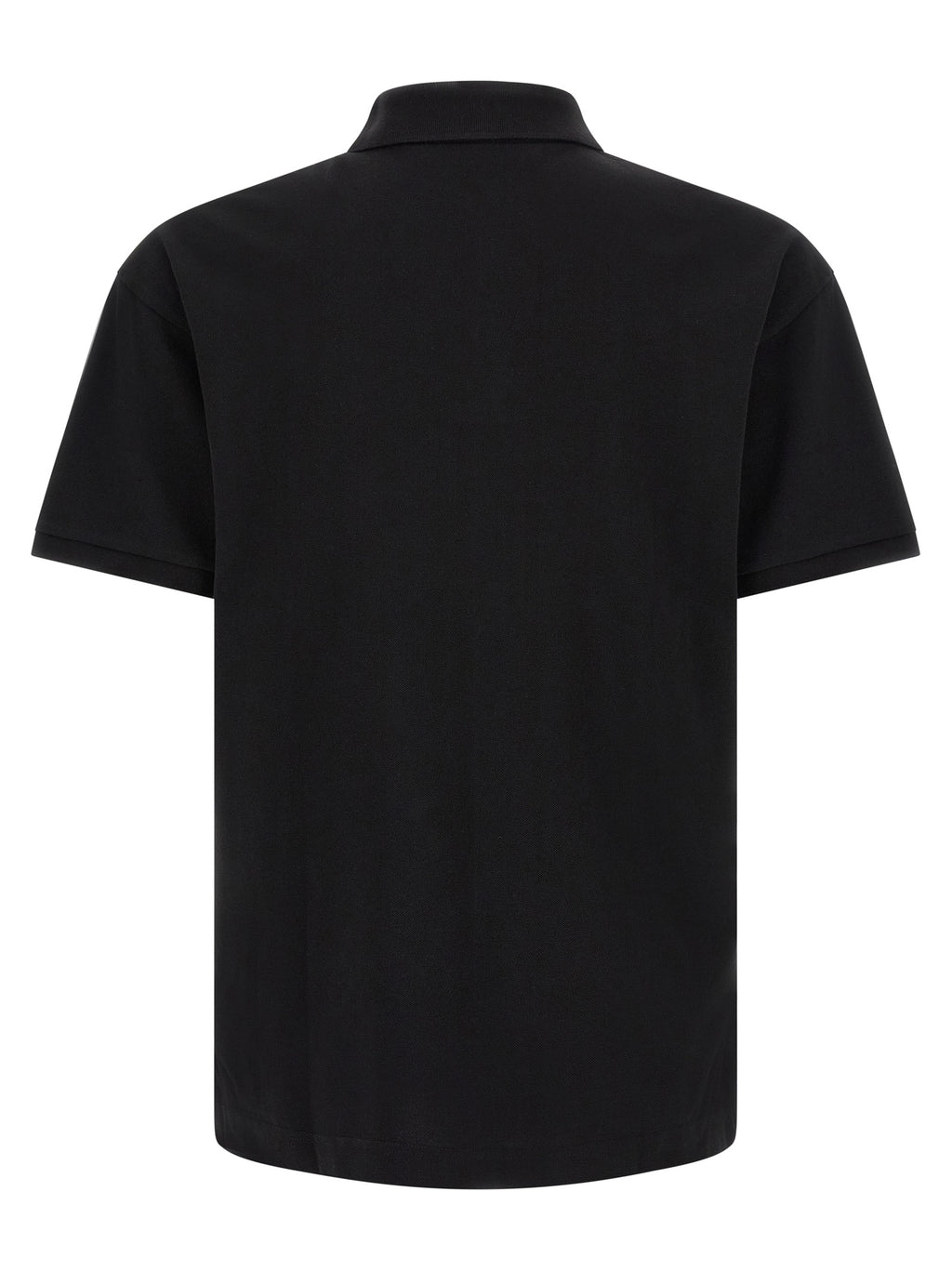 Black Cotton Piquet Polo Shirt