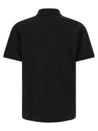 Black Cotton Piquet Polo Shirt