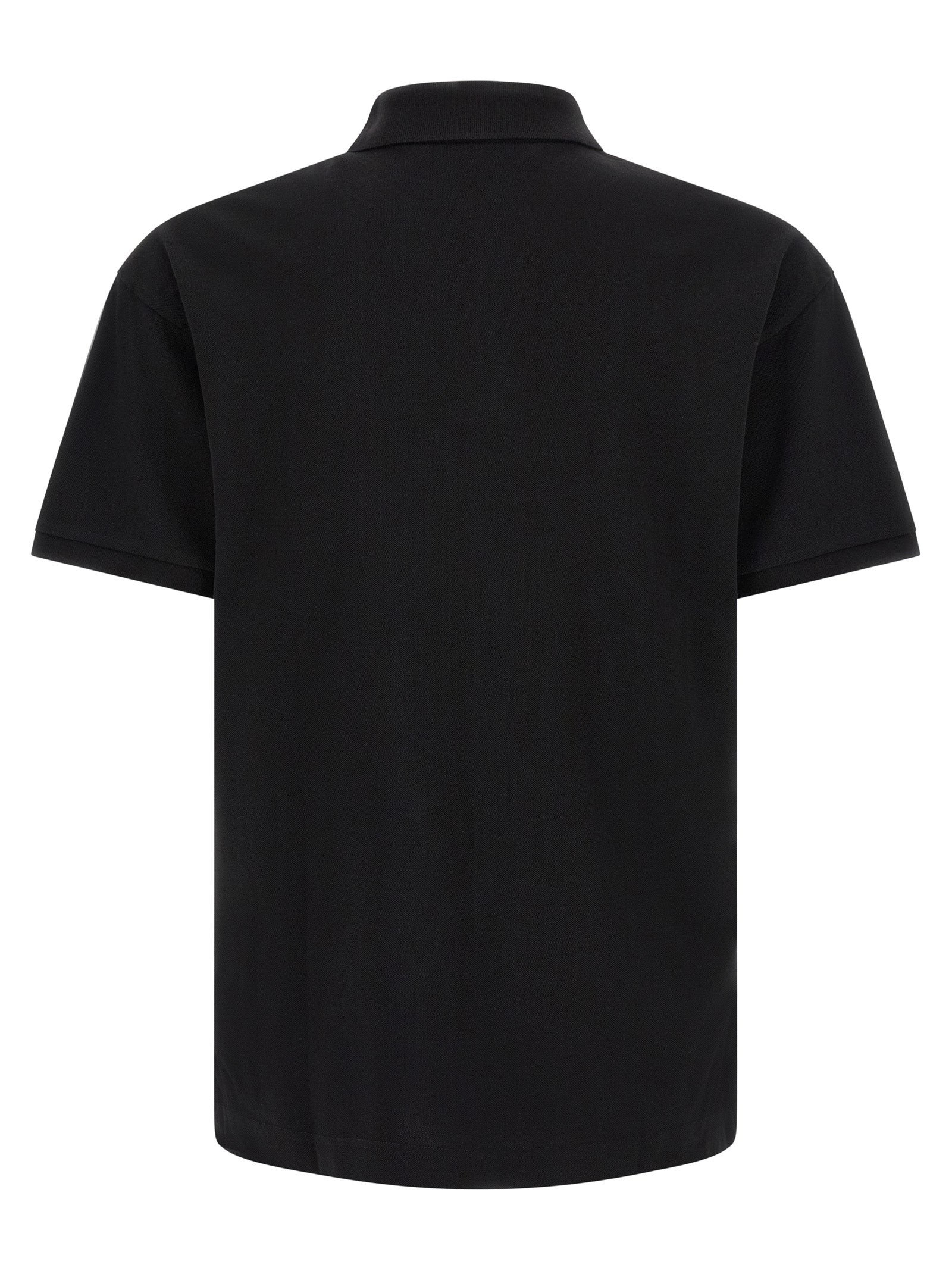 Black Cotton Piquet Polo Shirt