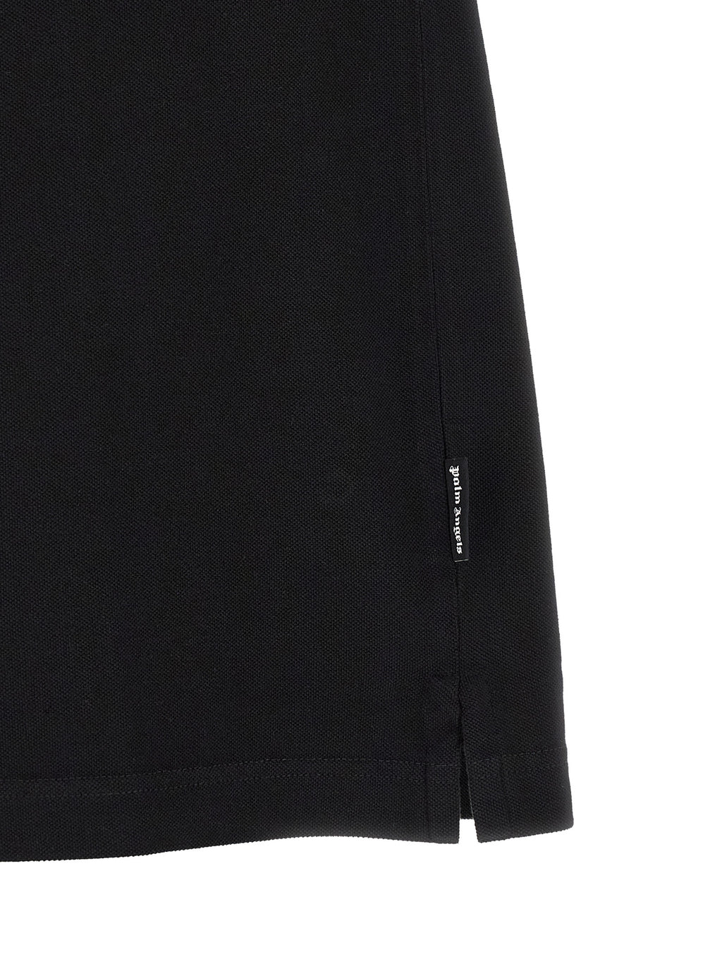 Black Cotton Piquet Polo Shirt