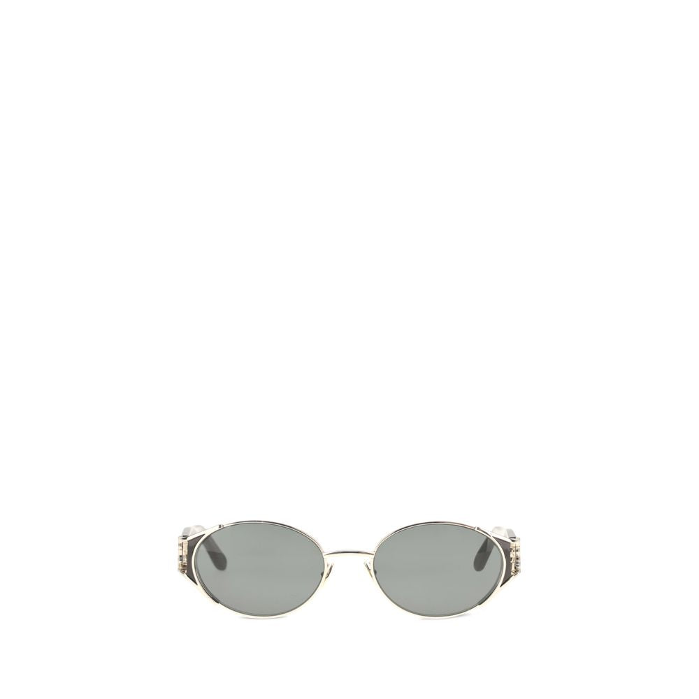 Acetate Oval Metal Sunglasses