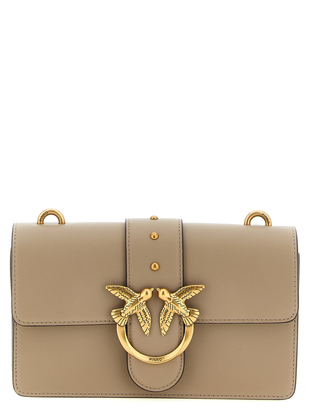 Love One Gray Calfskin Crossbody Bag