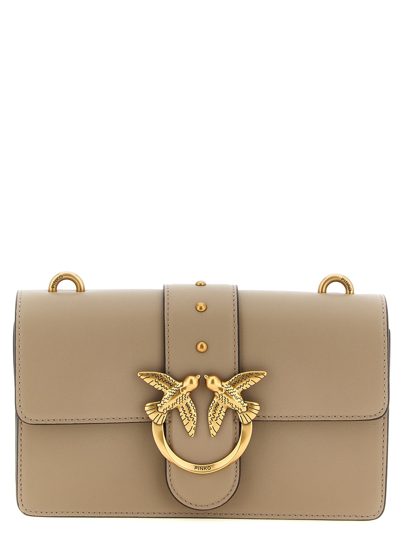 Love One Gray Calfskin Crossbody Bag