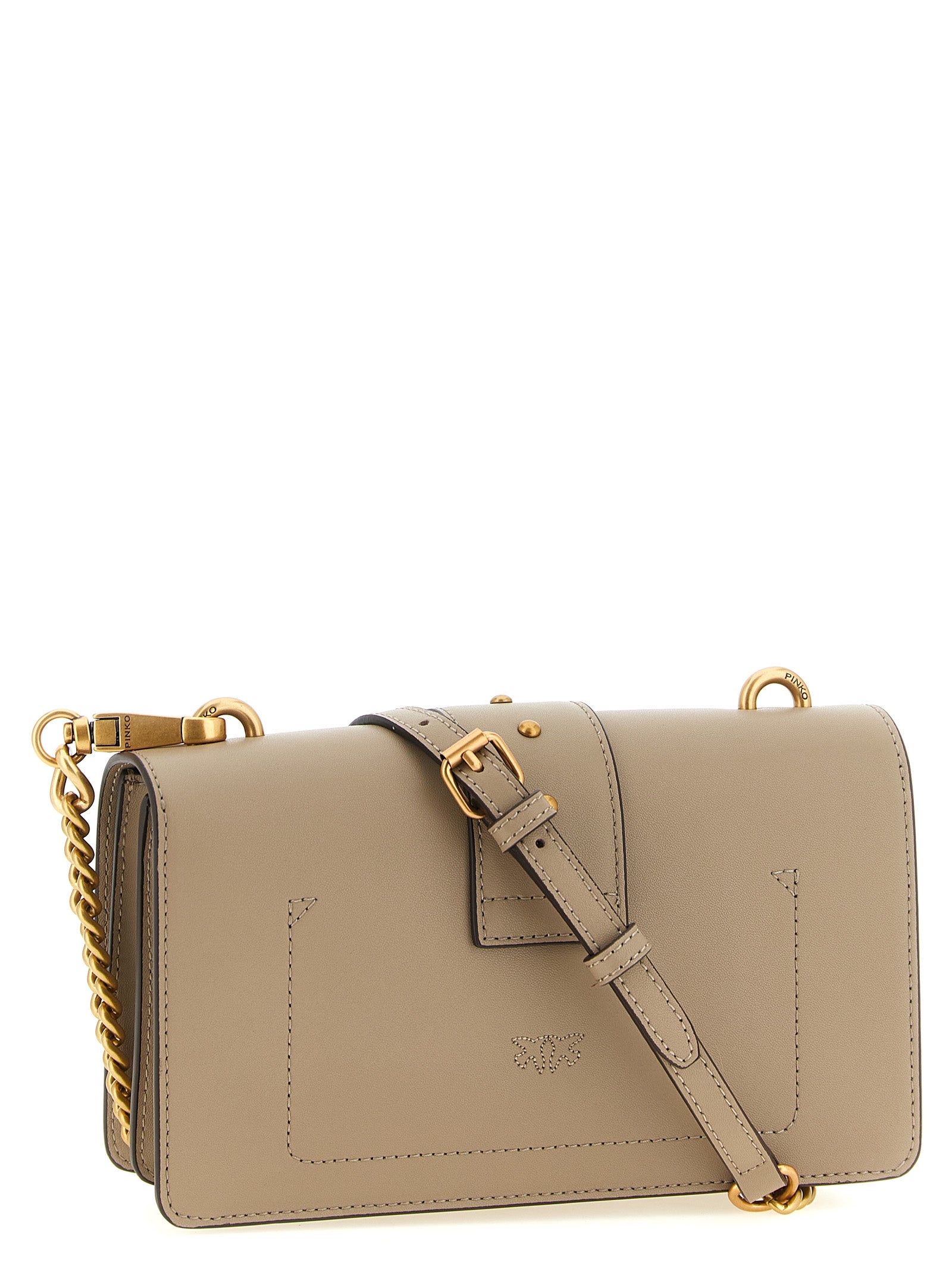Love One Gray Calfskin Crossbody Bag
