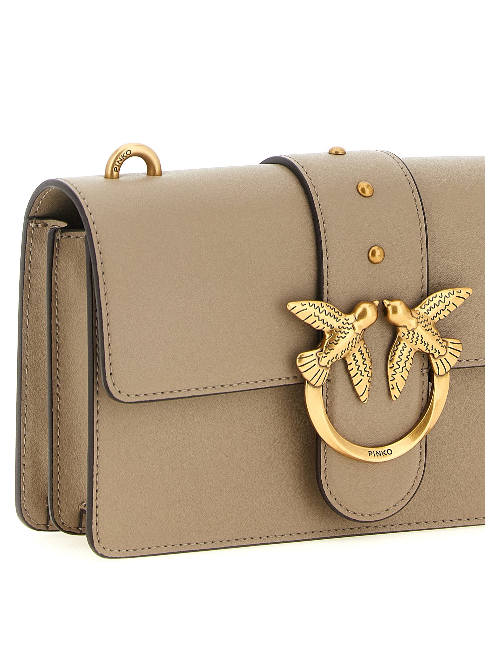 Love One Gray Calfskin Crossbody Bag