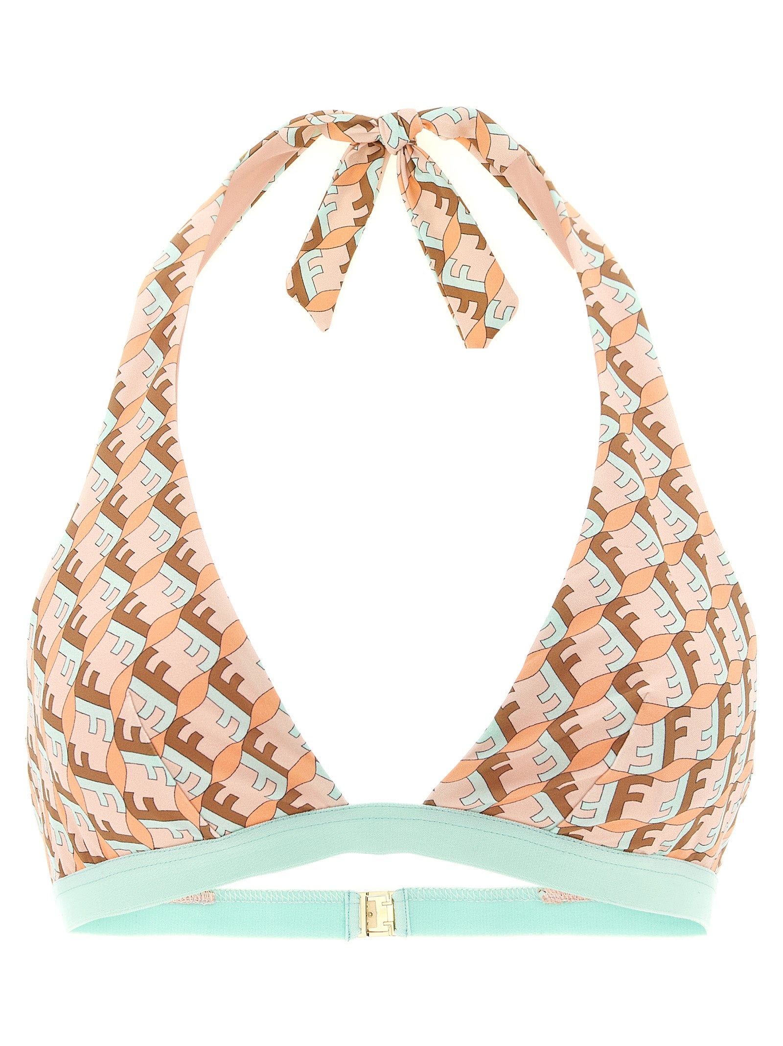 Multicolor FF Waves Polyamide Bikini Top