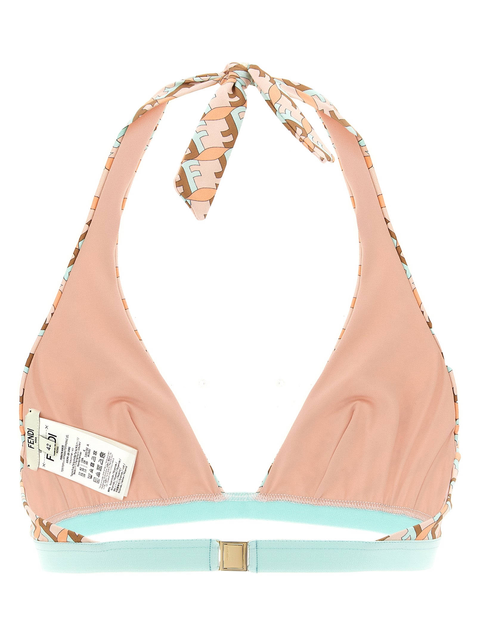 Multicolor FF Waves Polyamide Bikini Top