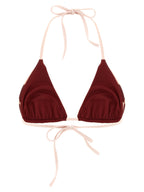 Bordeaux Reversible Triangle Bikini Top