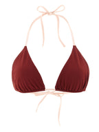 Bordeaux Reversible Triangle Bikini Top