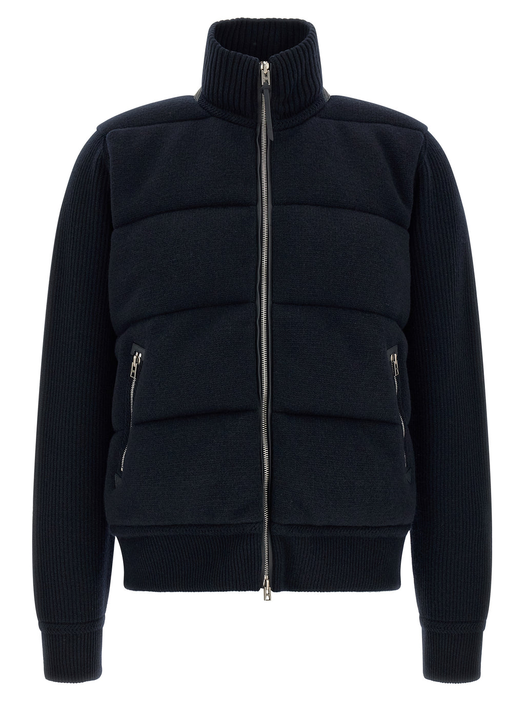 Midnight Blue Virgin Wool Quilted Jacket