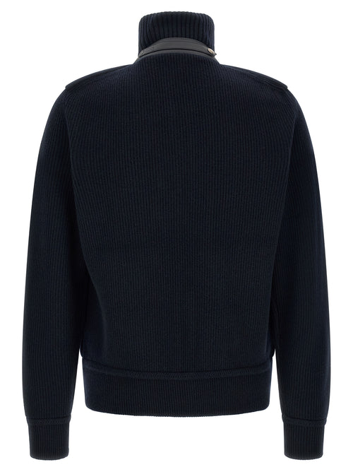 Midnight Blue Virgin Wool Quilted Jacket