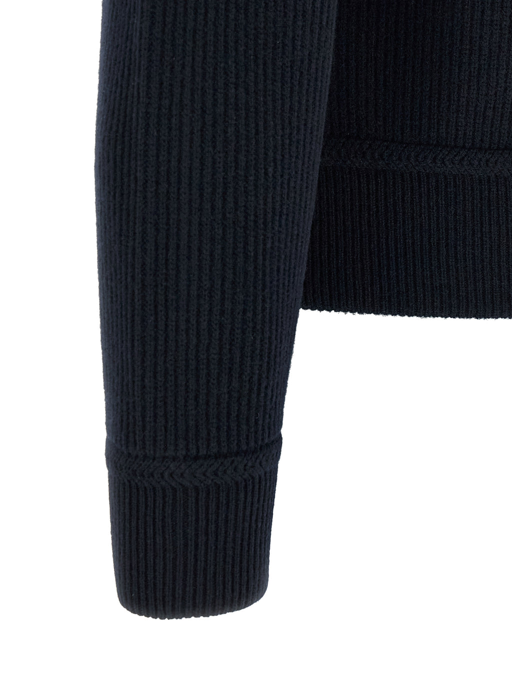 Midnight Blue Virgin Wool Quilted Jacket