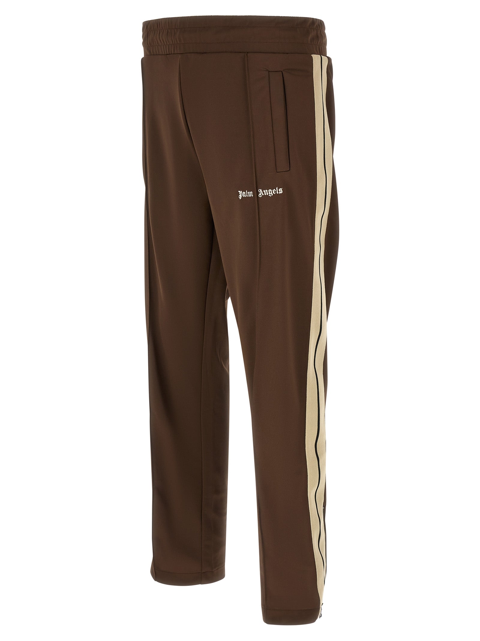 Brown Polyester Track Pants