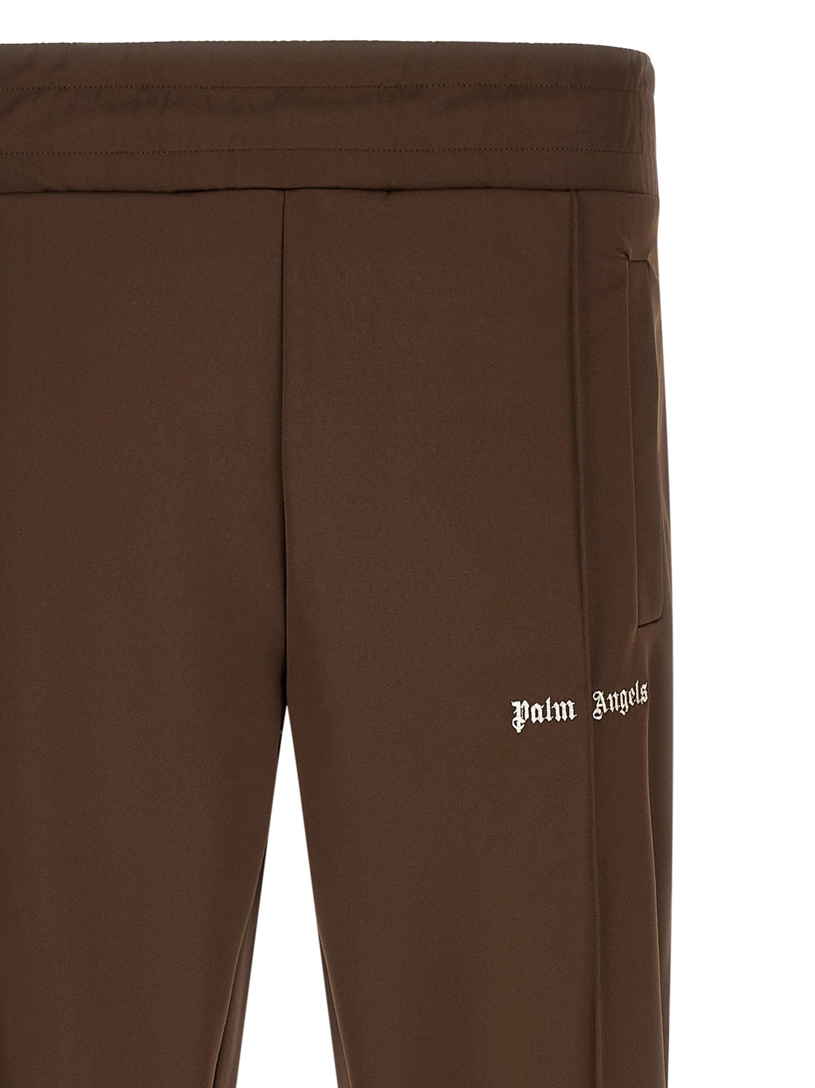 Brown Polyester Track Pants