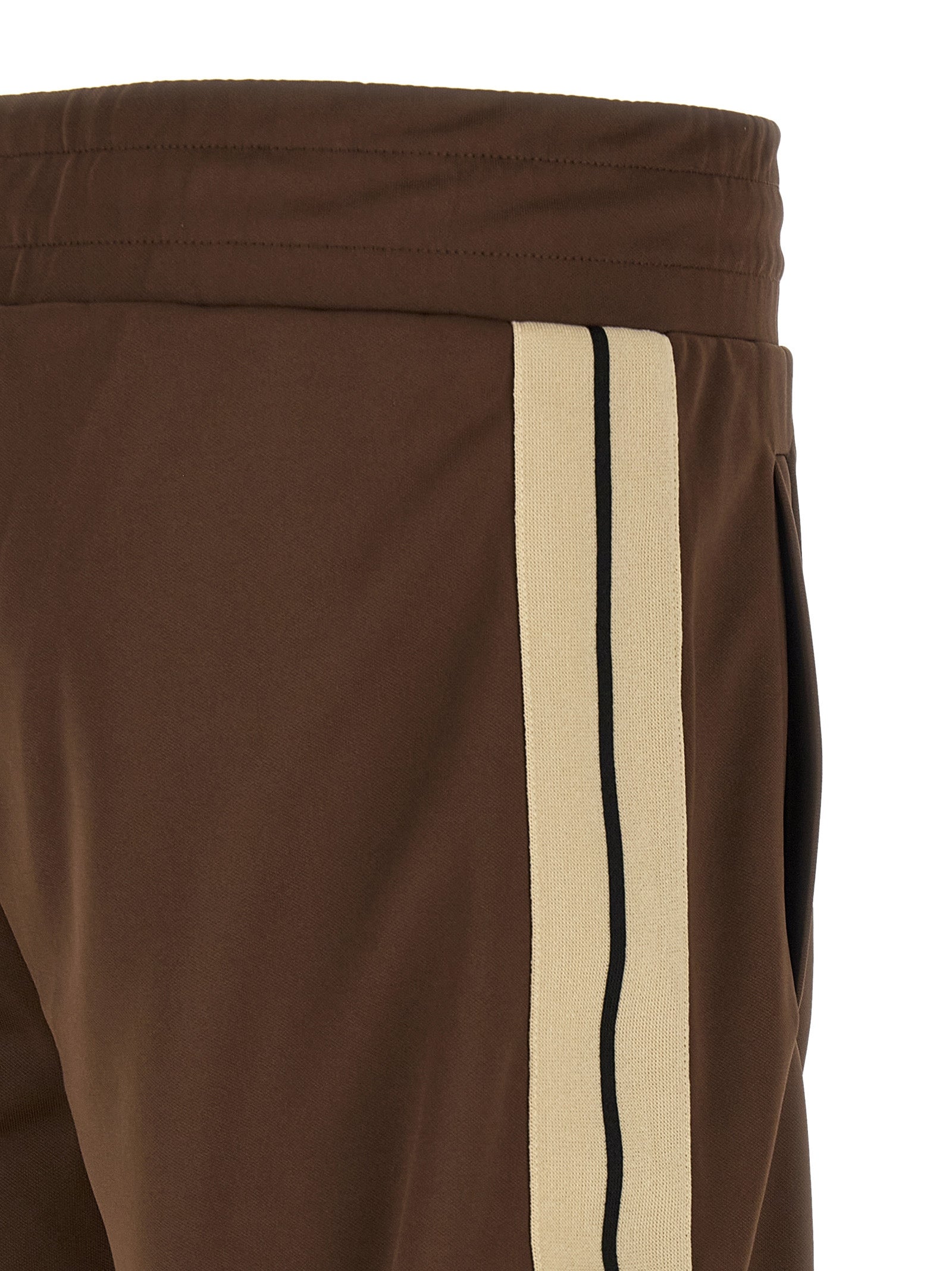 Brown Polyester Track Pants